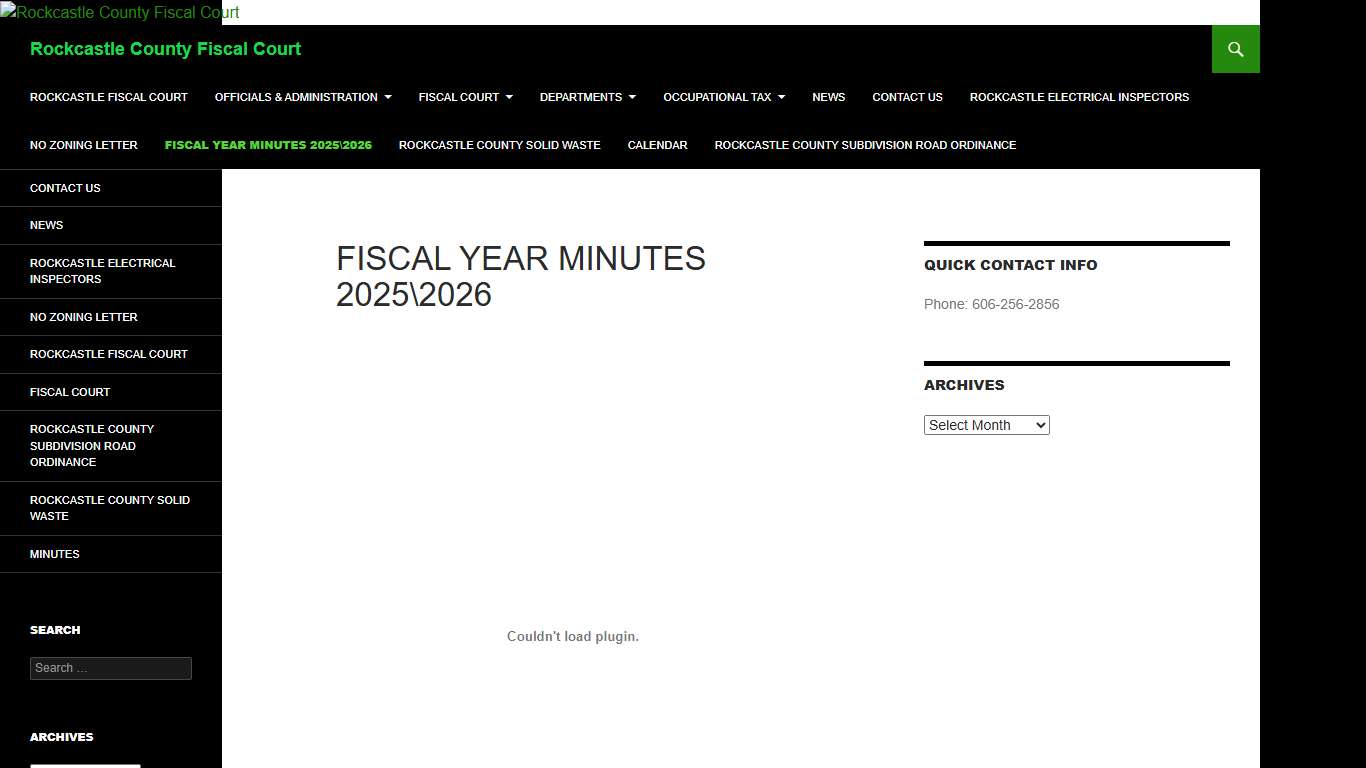 Fiscal Year Minutes 2025\2026 | Rockcastle County Fiscal Court